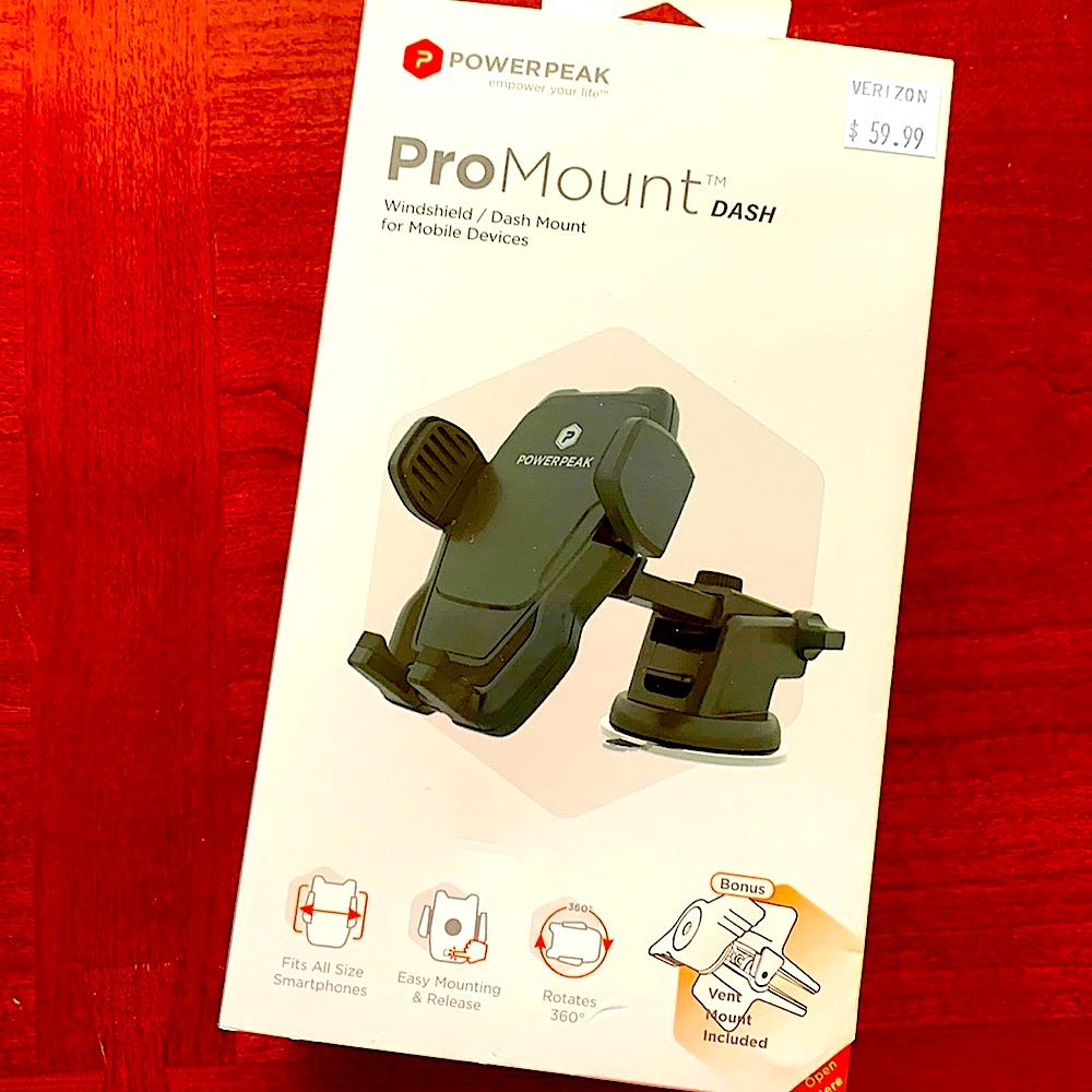 Mobile Device Dash Mount by PowerPeak-Hands Free Driving.New In Box from Verizon